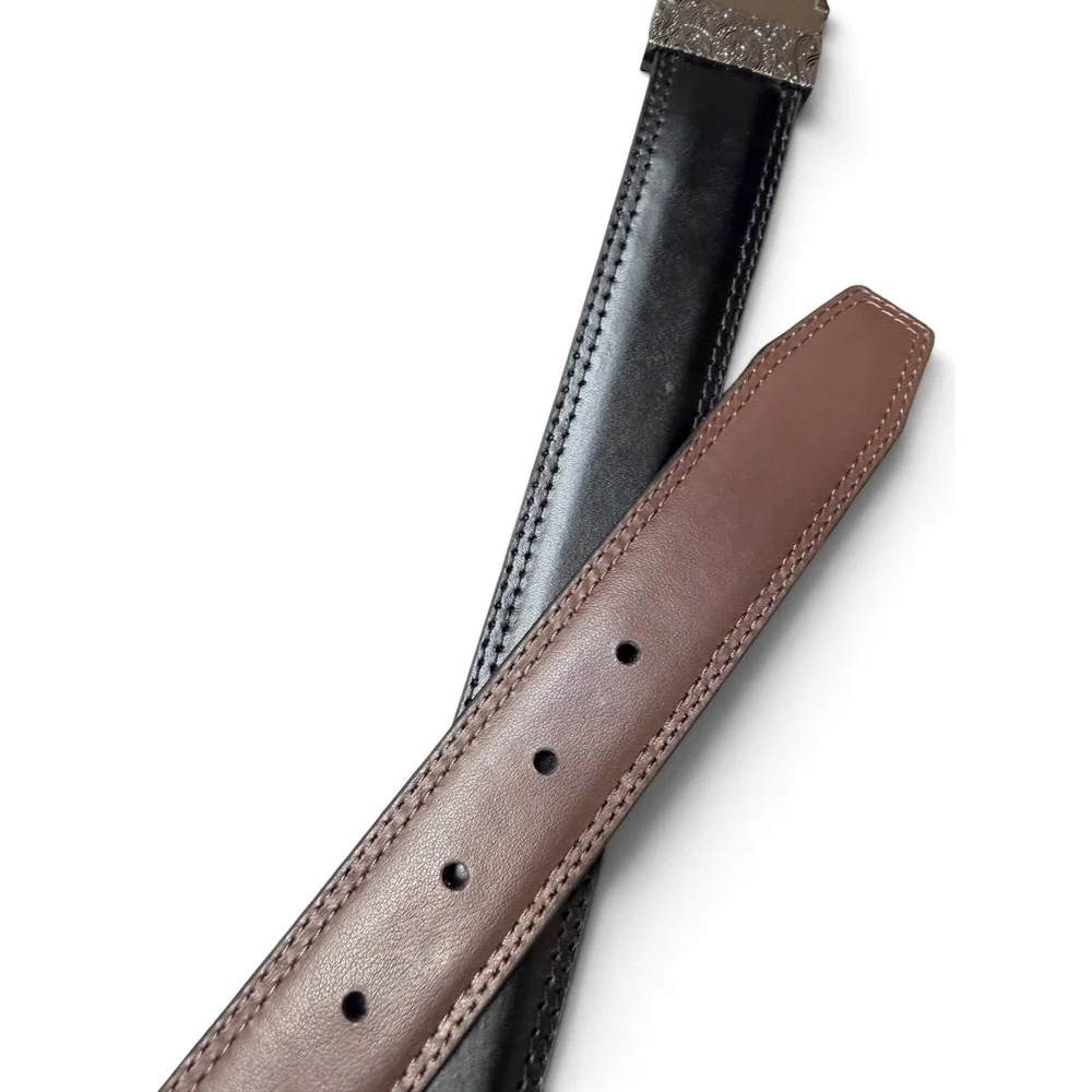 Robert Graham Belt Barolo Reversible Black Brown 36 Leather Paisley Buckle NEW